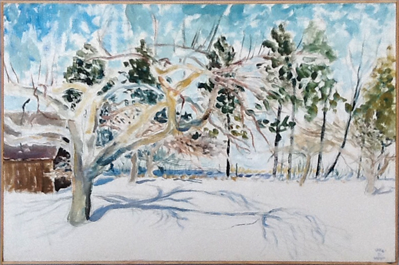 Apples in Winter, 1993, 36 x 24, acrylic on canvas